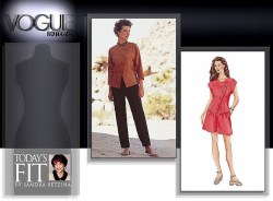 7281 VOGUE BETZINA ASYMMETRIC TOPS, BOTTOMS EZ PATTERN ABC,DEF,GHIJ CHOICE UNCUT